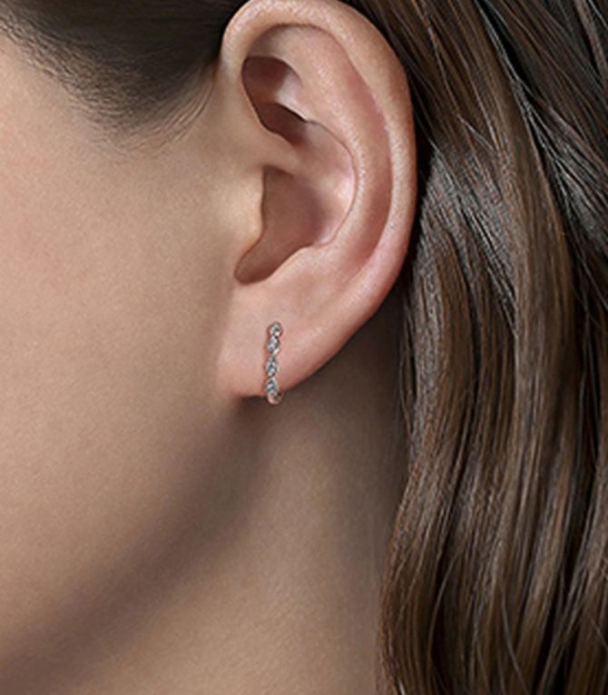 Aretes plata geométricos