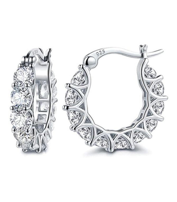 Aretes plata con zirconias