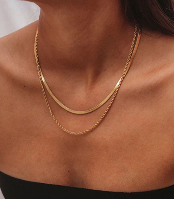 Collar twist chain double