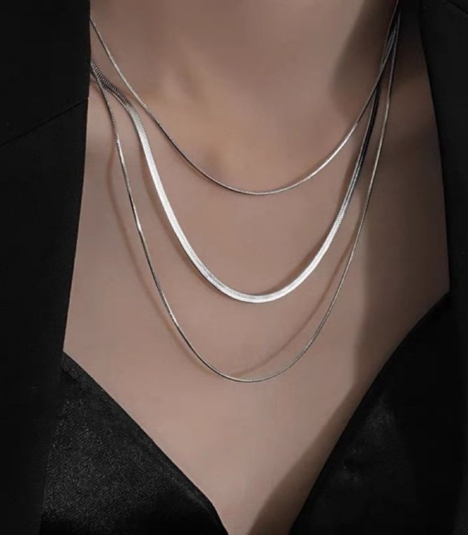 Collar silver three layer