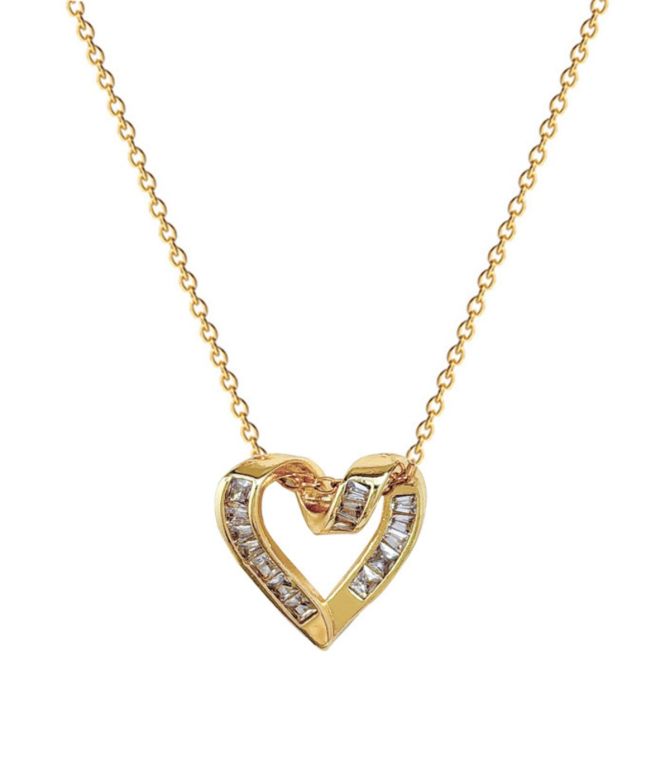 Collar diamond heart