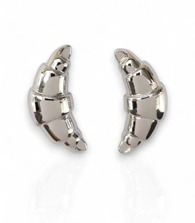 Aretes plata croissant