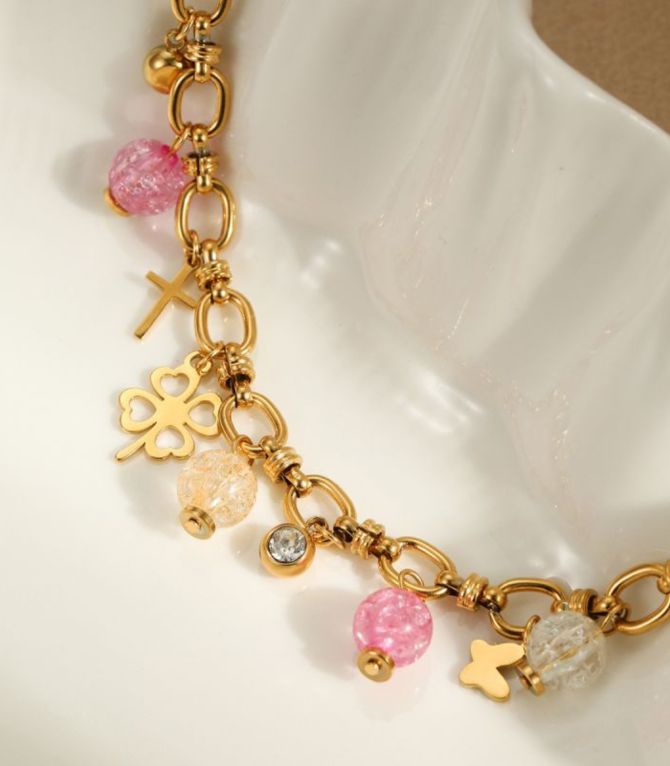 Brazalete cross butterfly clover