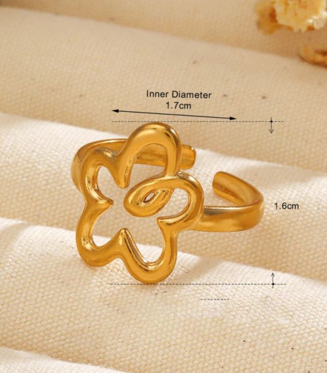 Anillo flower irregular