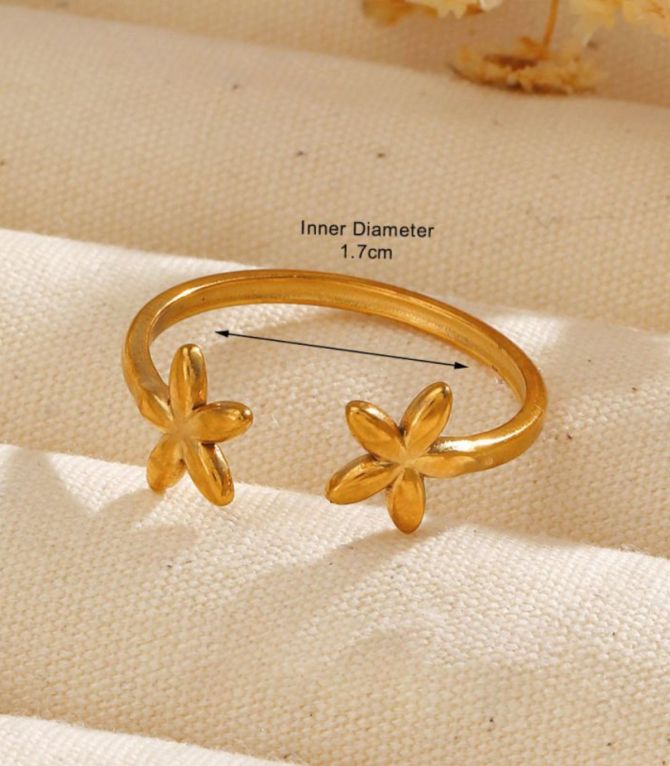 Anillo steel flower