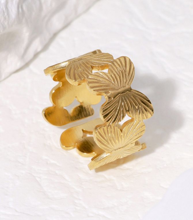 Anillo gold butterfly