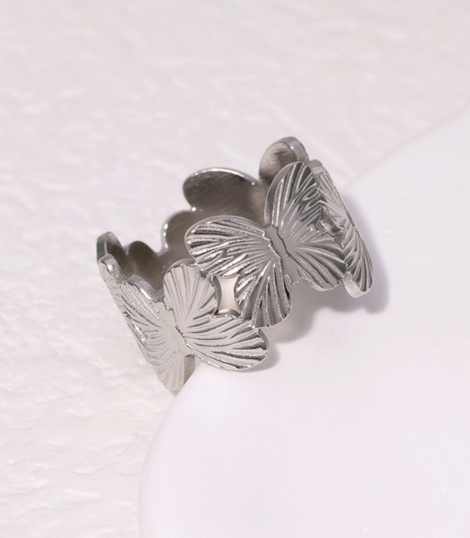 Anillo silver butterfly