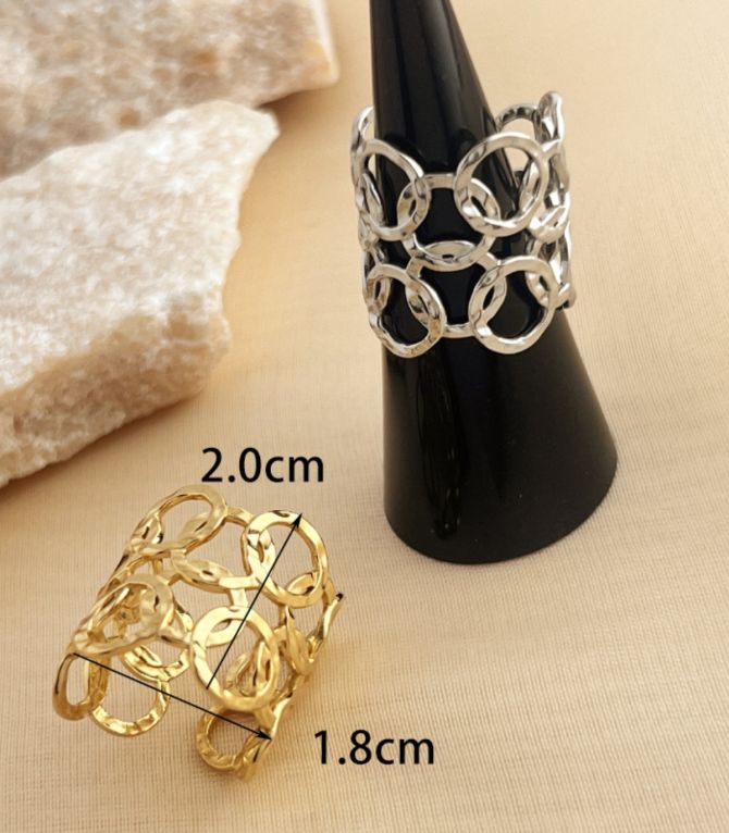Anillo silver hollow