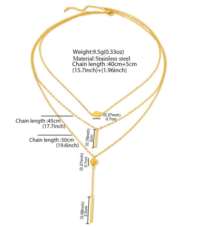 Collar gold slim bar