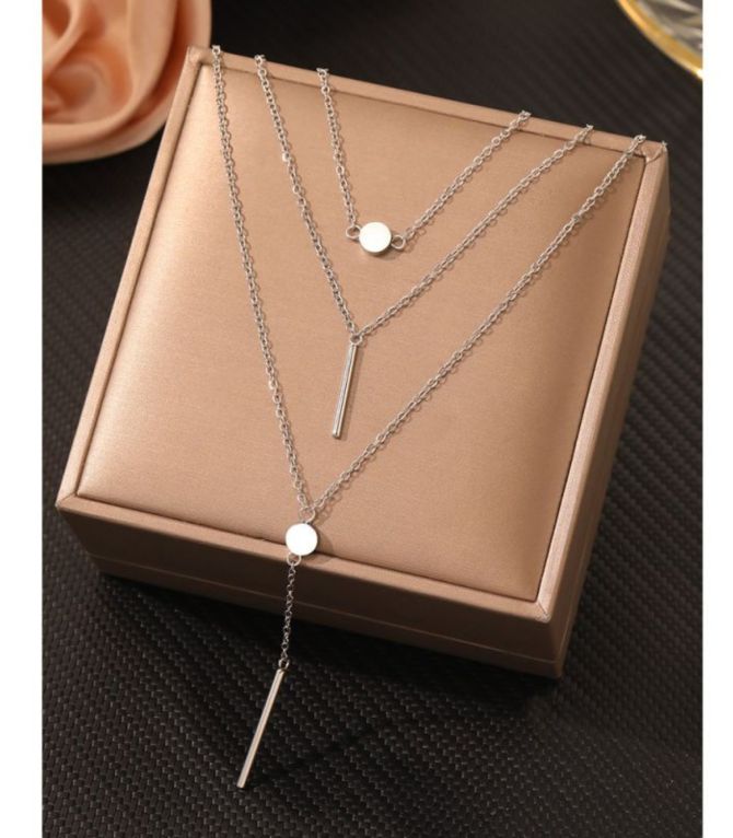 Collar silver slim bar