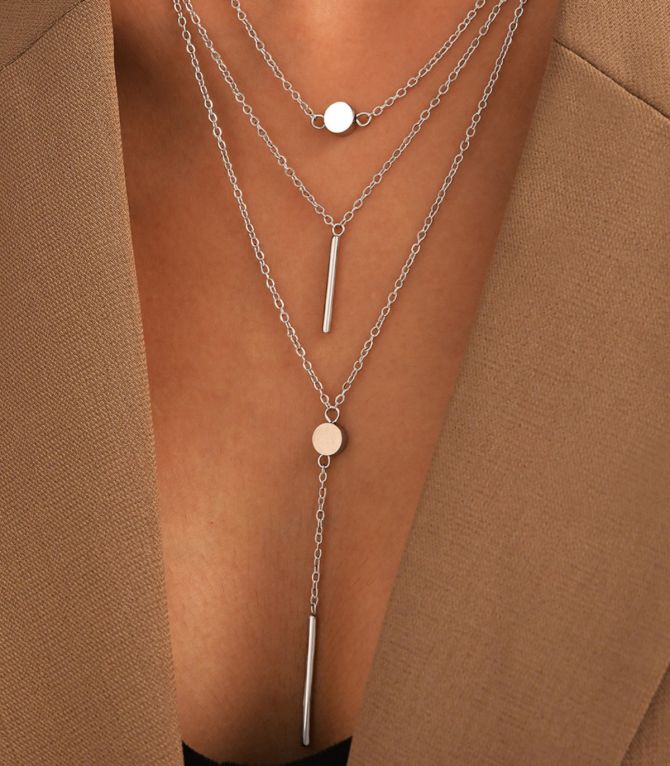 Collar silver slim bar