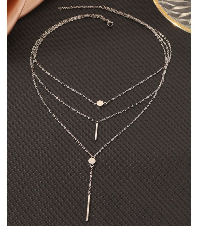 Collar silver slim bar