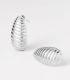 Aretes silver textured 8