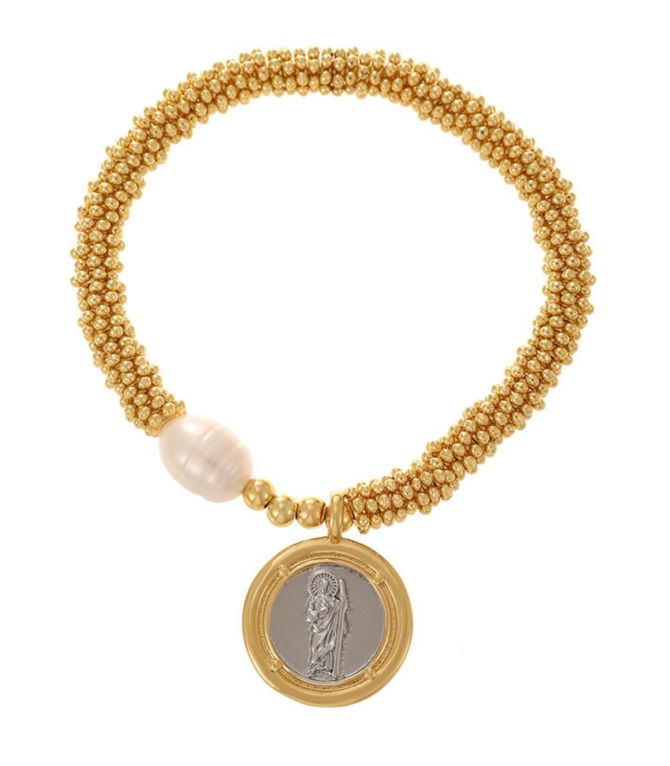 Brazalete portrait beaded pearl