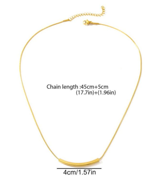 Collar gold curved