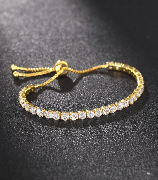 Brazalete gold white round