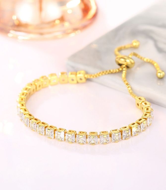 Brazalete gold square