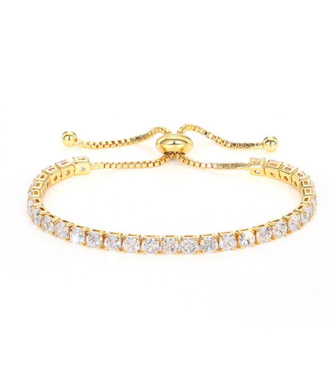 Brazalete gold white round