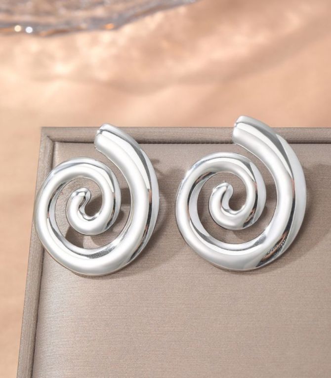 Aretes silver swivel thread