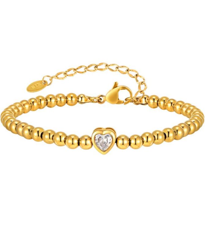 Brazalete diamond heart beaded