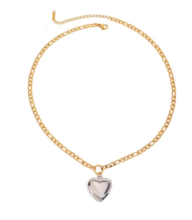 Collar bicolor corazón