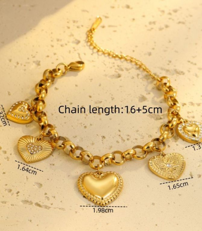 Brazalete diamond heart