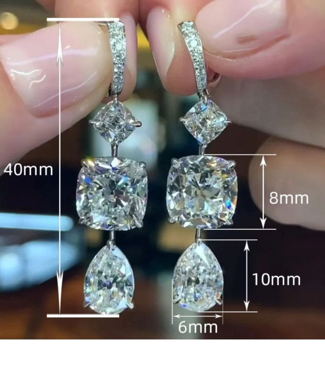 Aretes diamond square drop