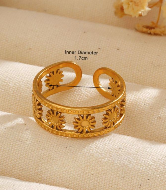 Anillo flower geometric