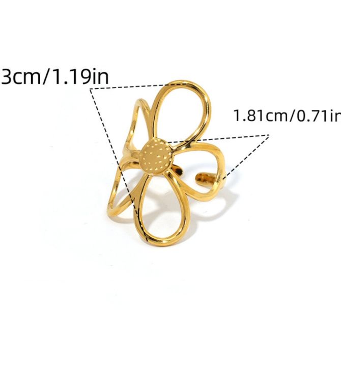Anillo gold flower 1