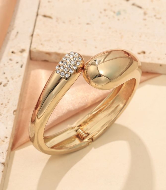 Brazalete gold diamond round