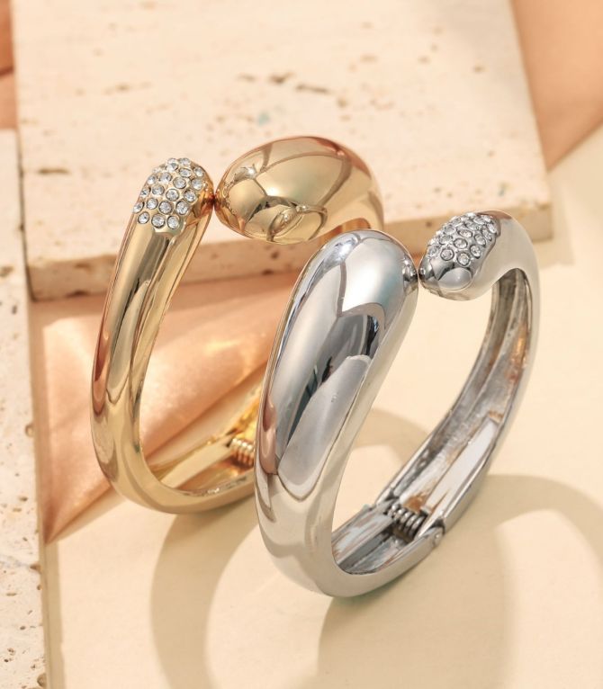 Brazalete gold diamond round