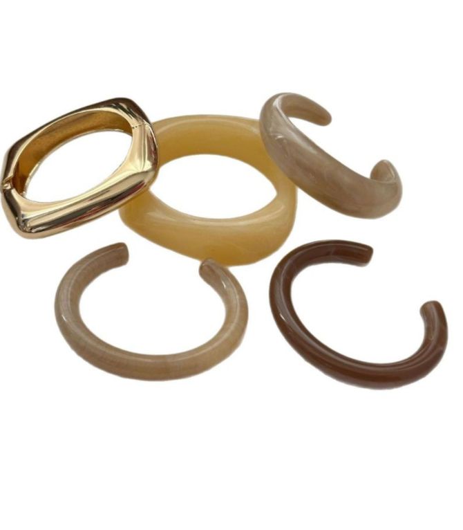 Brazalete acrylic milk coffee