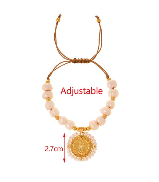Brazalete san benito con perlas