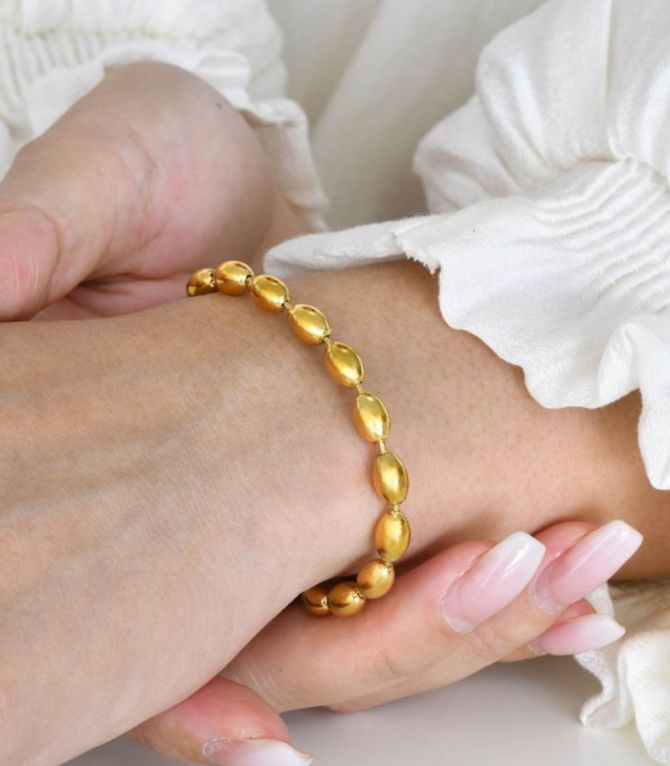 Brazalete gold 5mm bead