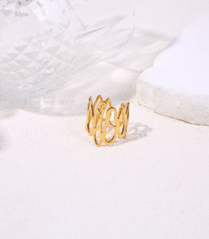 Anillo gold hollow irregular
