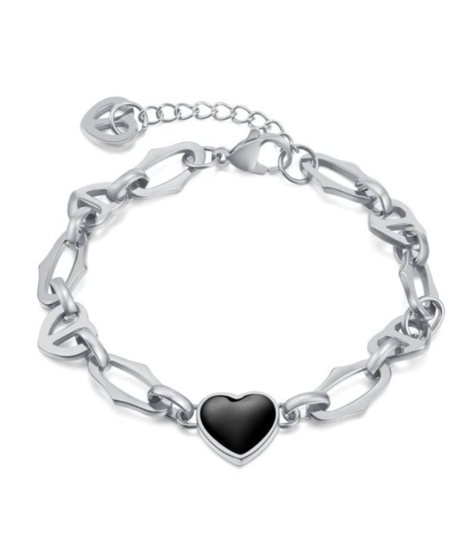 Brazalete plata corazón
