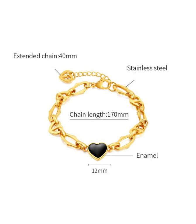 Brazalete plata corazón