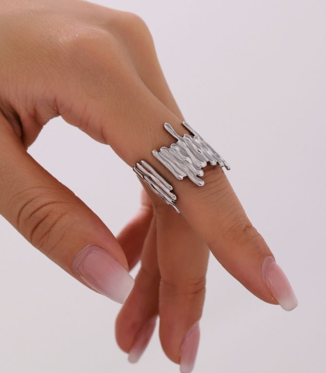 Anillo plata irregular 7