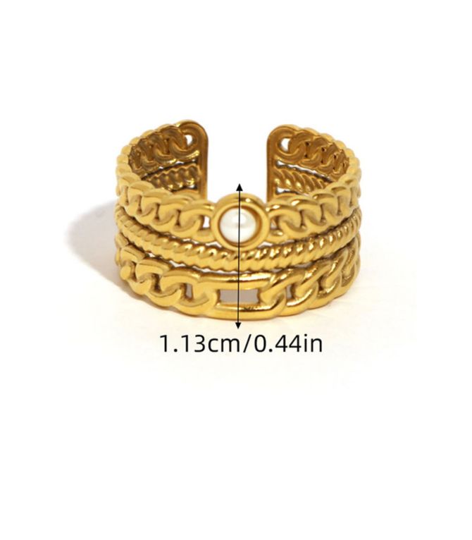 Anillo round pearl