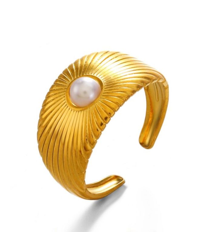 Anillo round pearl