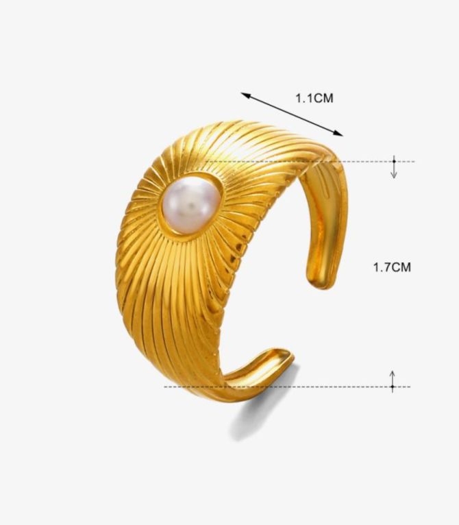 Anillo round pearl