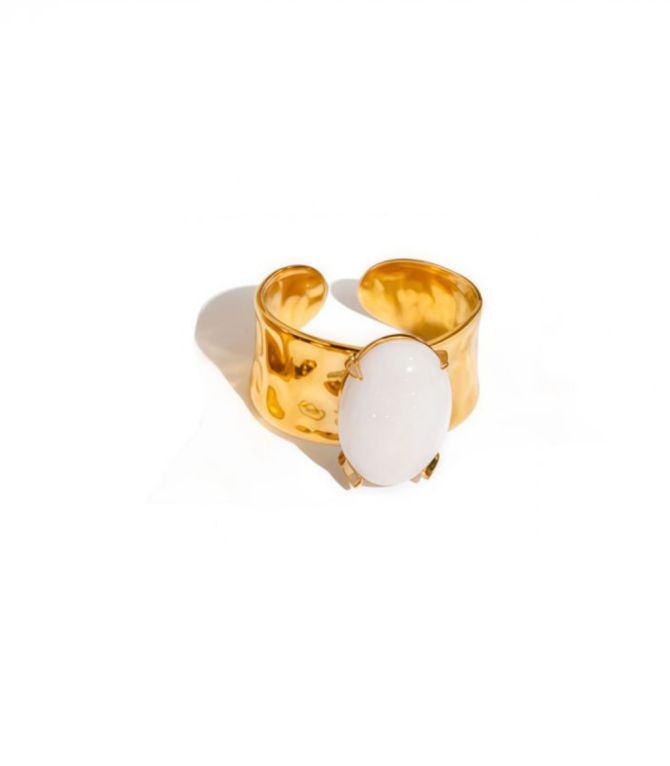 Anillo oval natural stone 5