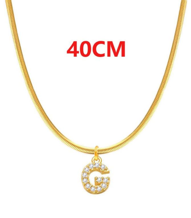 Collar zirconias letra g