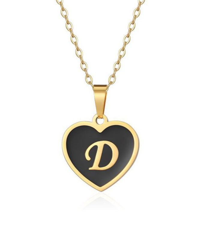 Collar letra corazon d