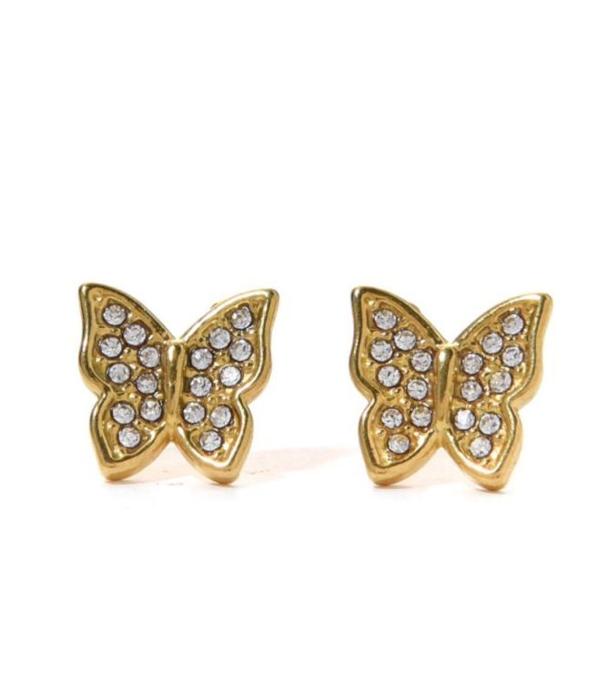 Aretes diamond butterfly