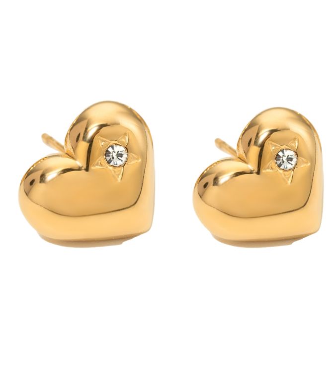 Aretes diamond heart