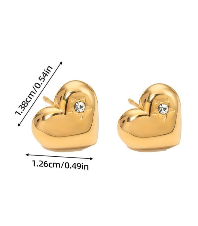 Aretes diamond heart