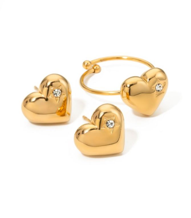 Aretes diamond heart