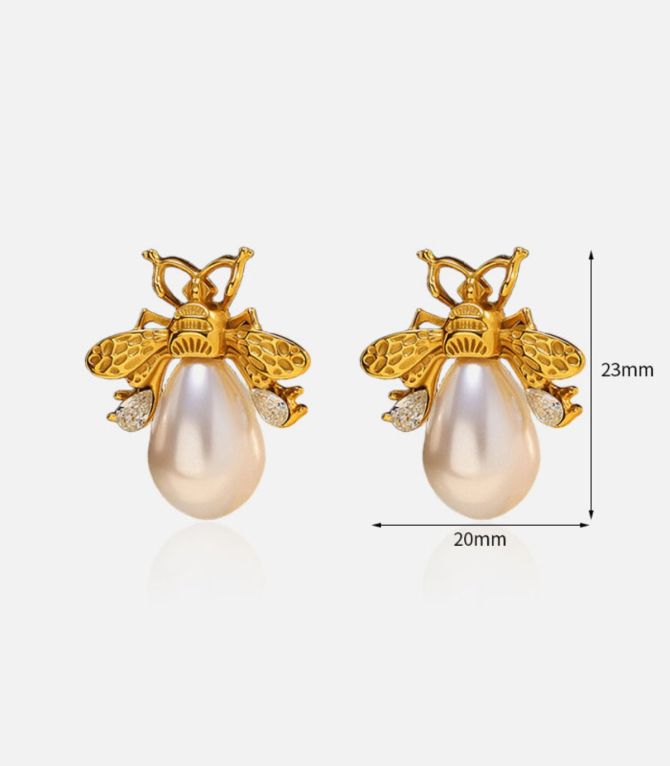 Aretes white diamond pearl