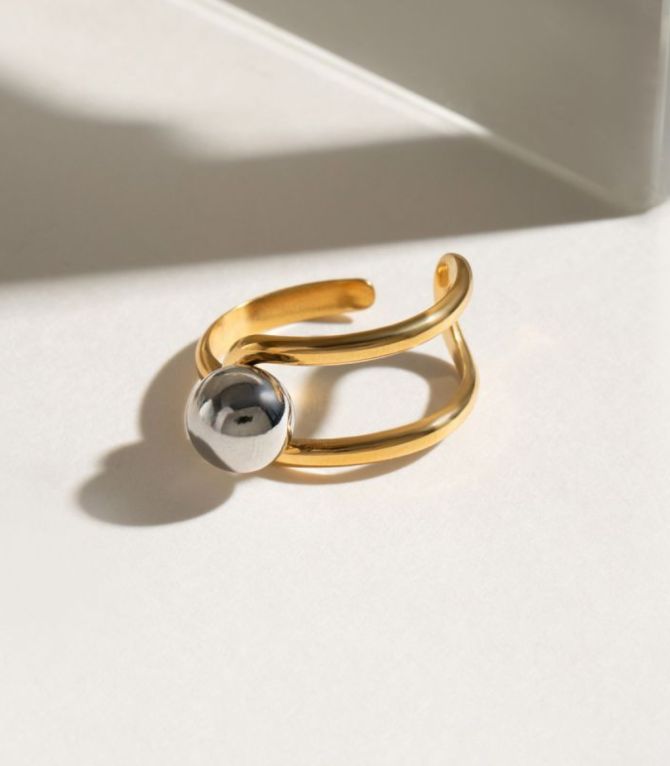 Anillo bicolor ball